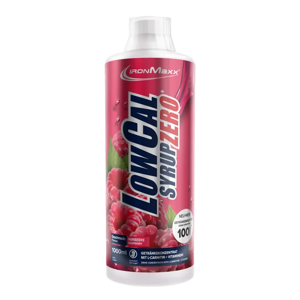 IronMaxx LowCal Syrup Zero Sirup Himbeere 1000ml Zero Zucker