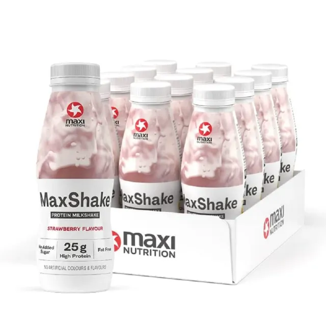 MaxiNutrition MaxShake Protein Milchshake Erdbeere 12x330ml 25g Protein