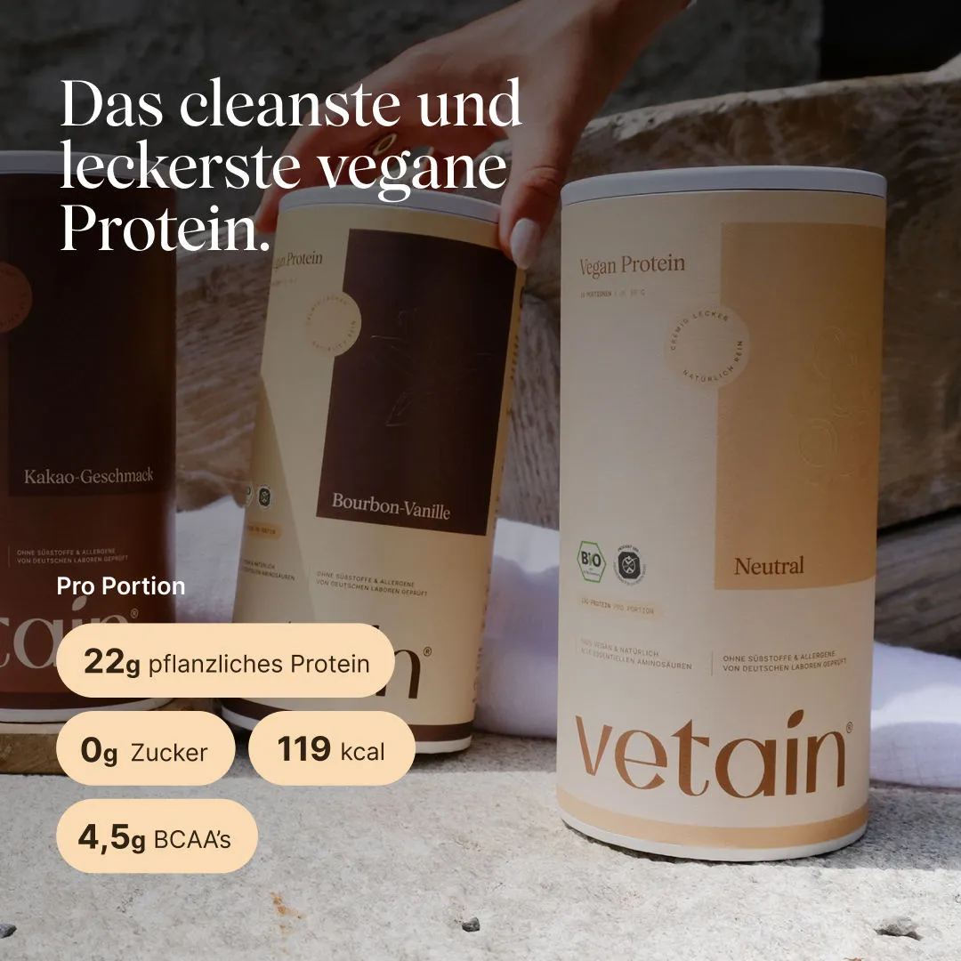 Vetain Vegan Protein Proteinpulver Neutral 540g Bio