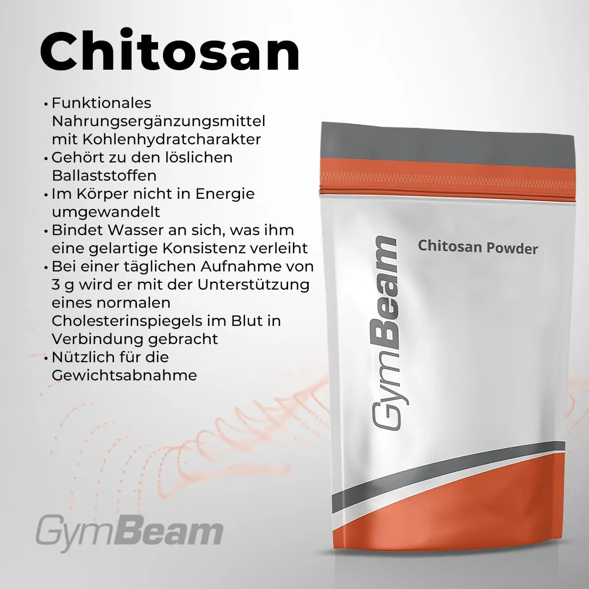 GymBeam Chitosan Pulver 500g Ballaststoff