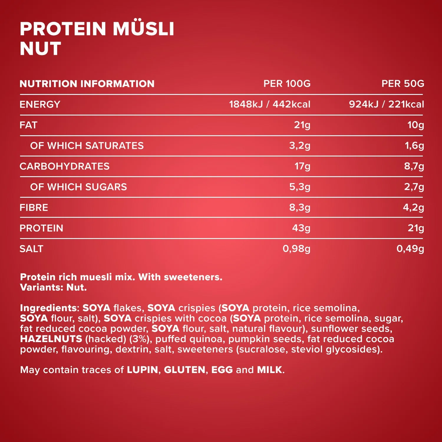 IronMaxx Protein Müsli Haselnuss 2000 g vegan