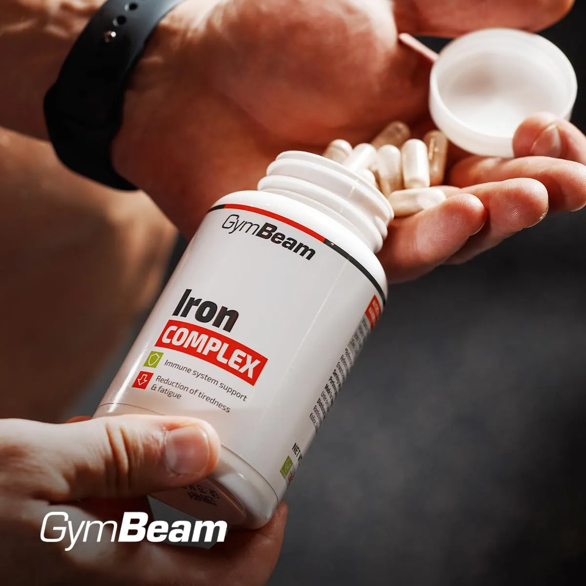 GymBeam Iron Complex Eisen Kapseln 120 Caps mit Vitamin C