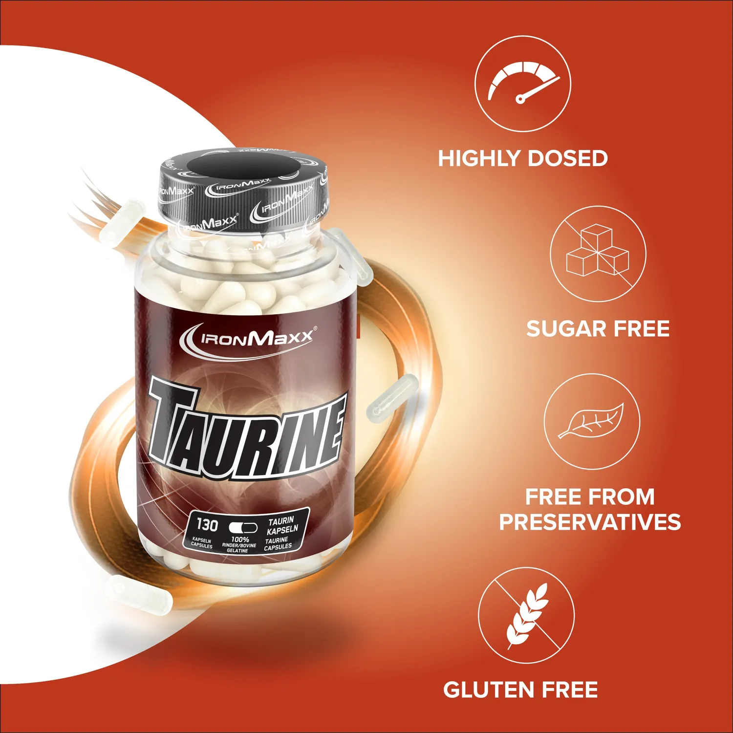 IronMaxx Taurin Kapseln 130 Stück 2700 mg