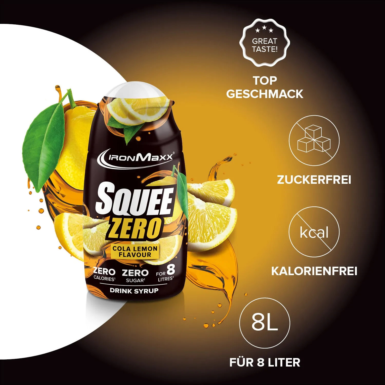 IronMaxx SqueeZero Sirup Cola Lemon 65ml zuckerfrei