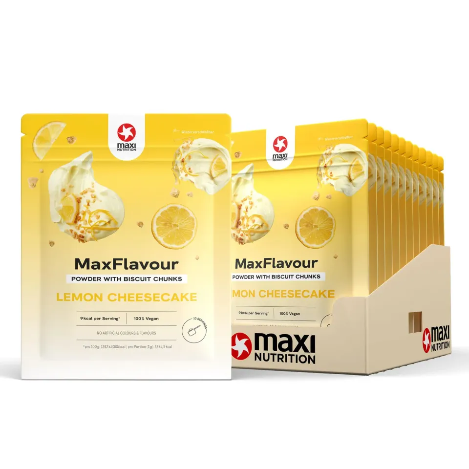 MaxiNutrition MaxFlavour Lemon Cheesecake Pulver 12x30g