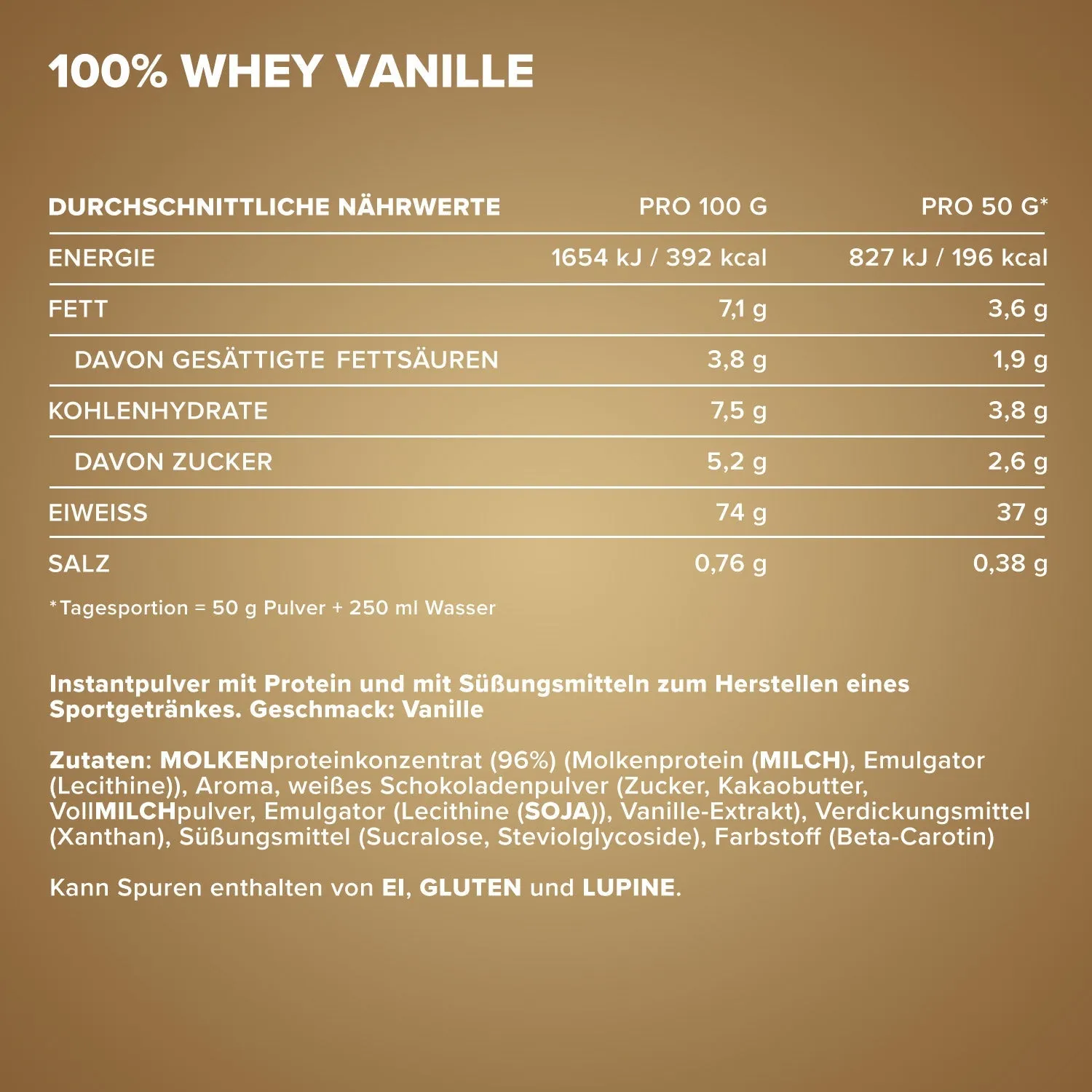 IronMaxx 100% Whey Protein Pulver 2350g French Vanilla