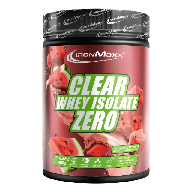 IronMaxx Clear Whey Isolate ZERO Proteinpulver Wassermelone 400g zuckerfrei