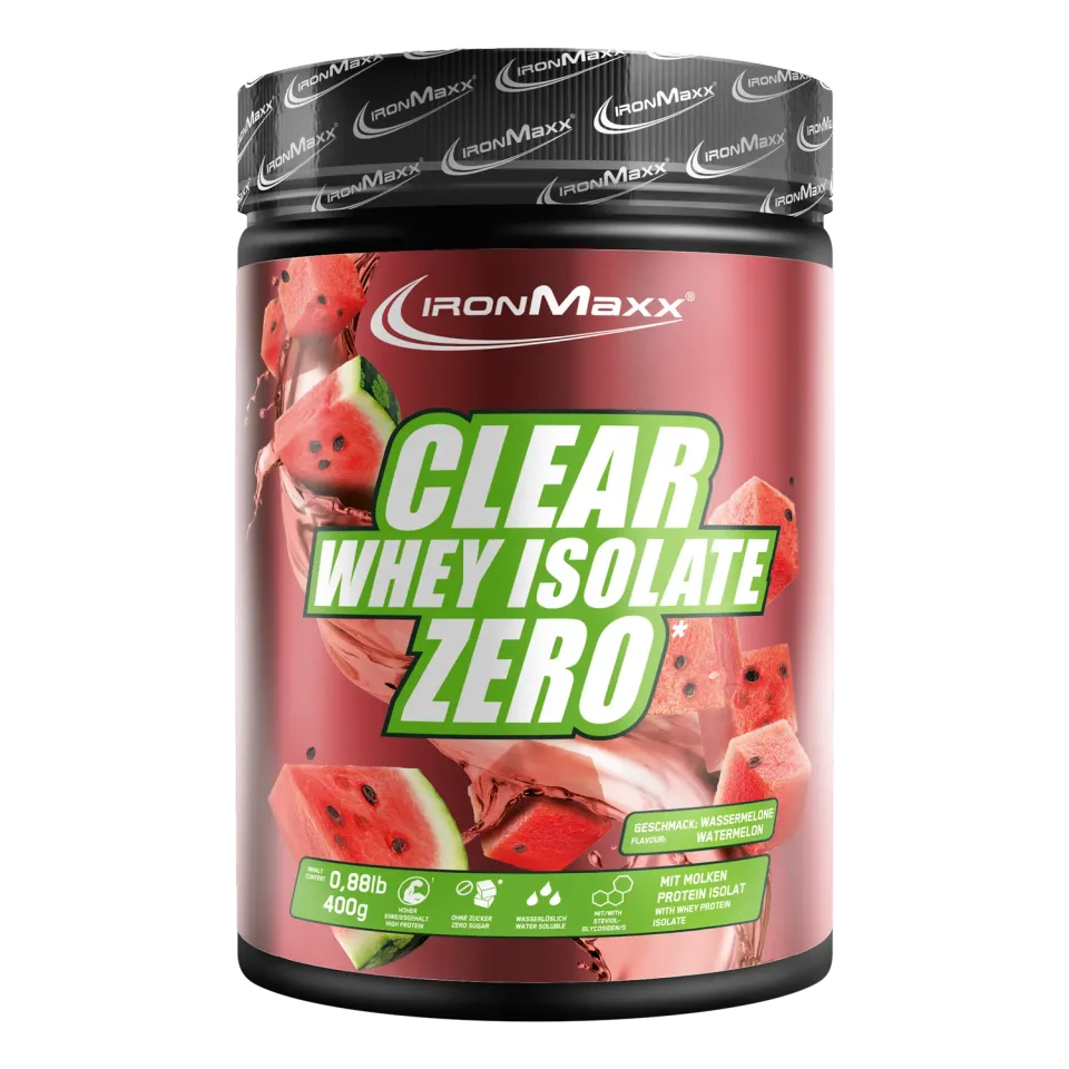 IronMaxx Clear Whey Isolate ZERO Proteinpulver Wassermelone 400g zuckerfrei
