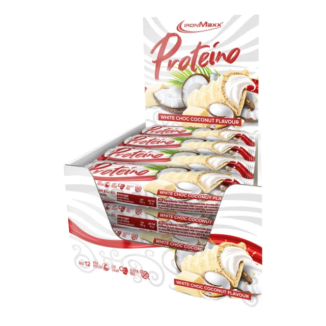 IronMaxx Proteino Proteinriegel White Choc Coconut 12x30g zuckerarm