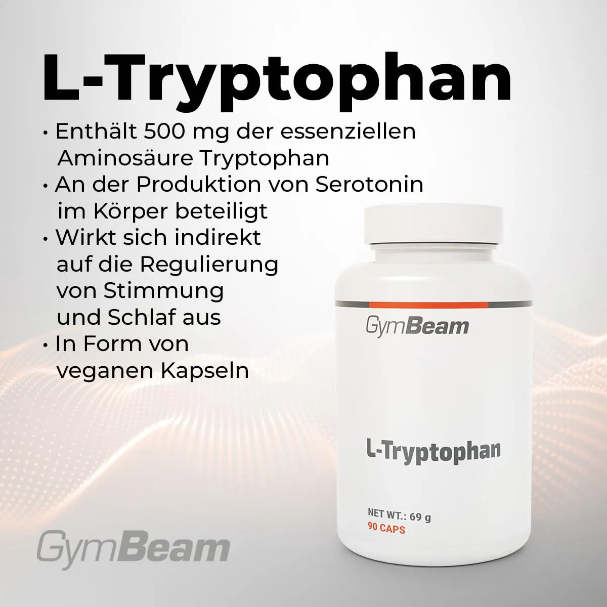 GymBeam L-Tryptophan Kapseln 90 Stk 500 mg vegan