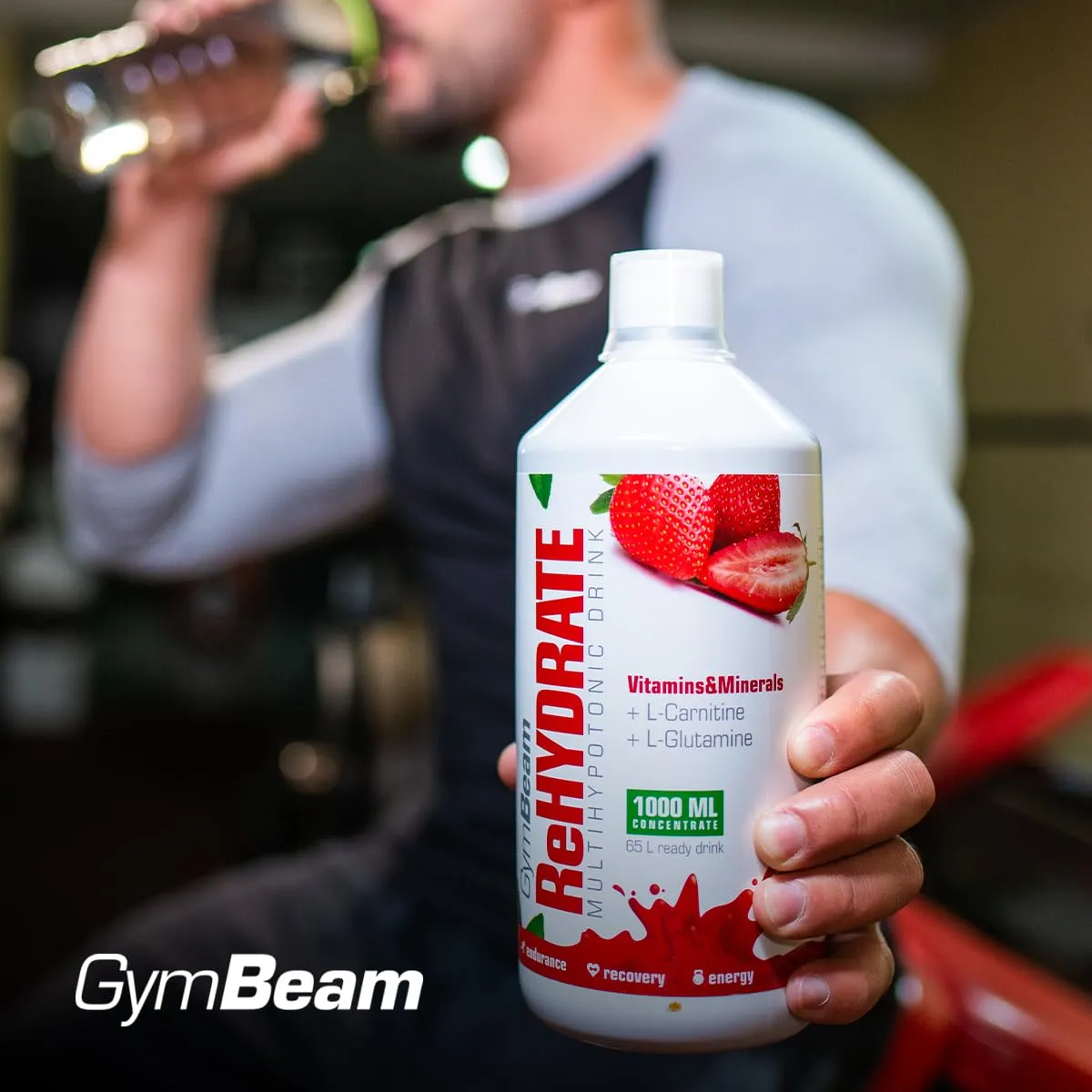 GymBeam ReHydrate Drink Apricot 1000ml hypotonisch