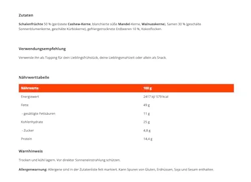 GymBeam Nutty Mix Nussmischung Erdbeere 300 g vegan