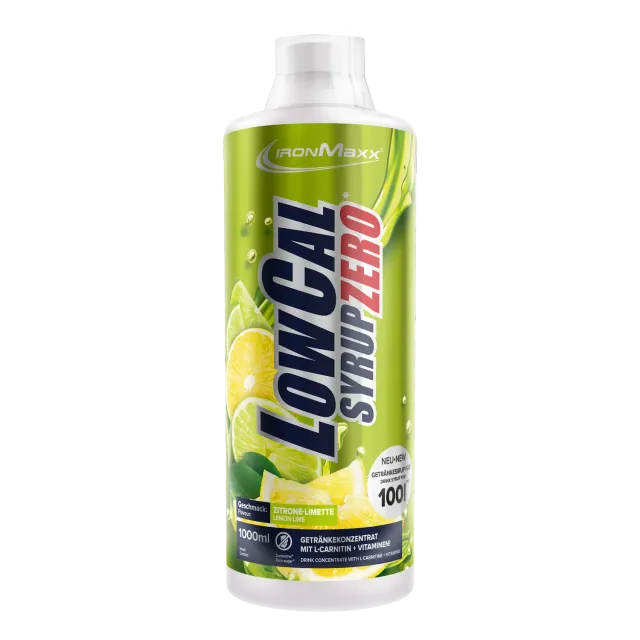 IronMaxx LowCal Syrup Zero Sirup 1000ml Zitrone-Limette