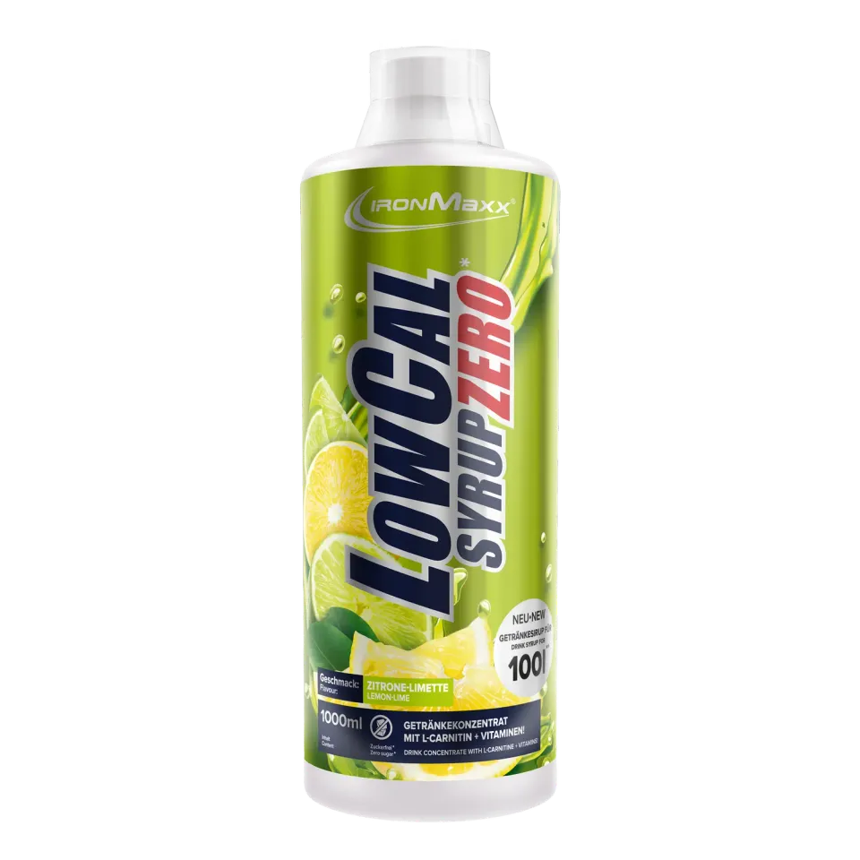 IronMaxx LowCal Syrup Zero Sirup 1000ml Zitrone-Limette