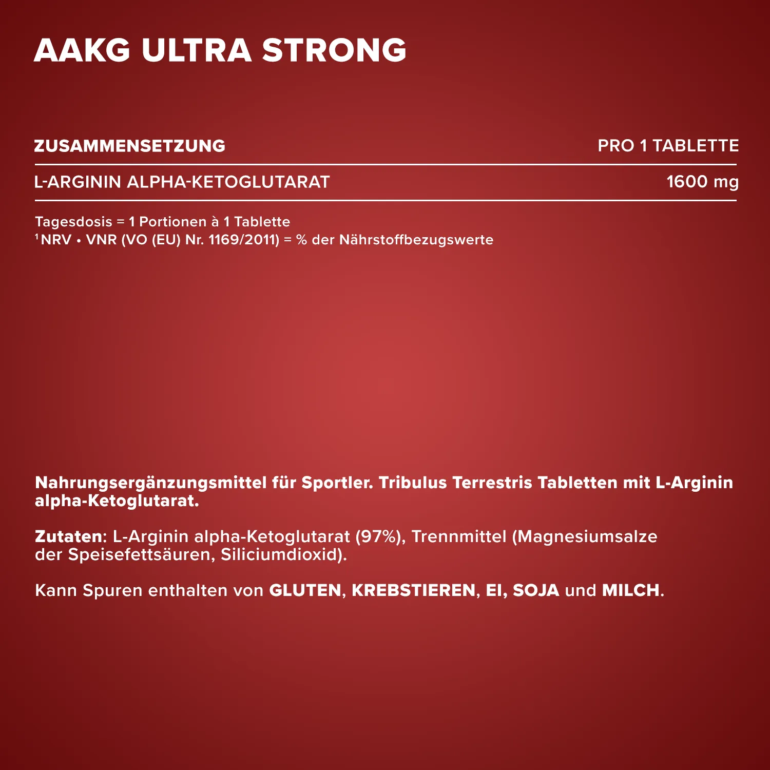 IronMaxx AAKG Ultra Strong Tabletten 180 Stück 1600 mg