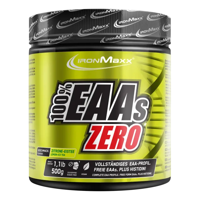 IronMaxx 100% EAAs Zero EAA Pulver Lemon Icetea 500g