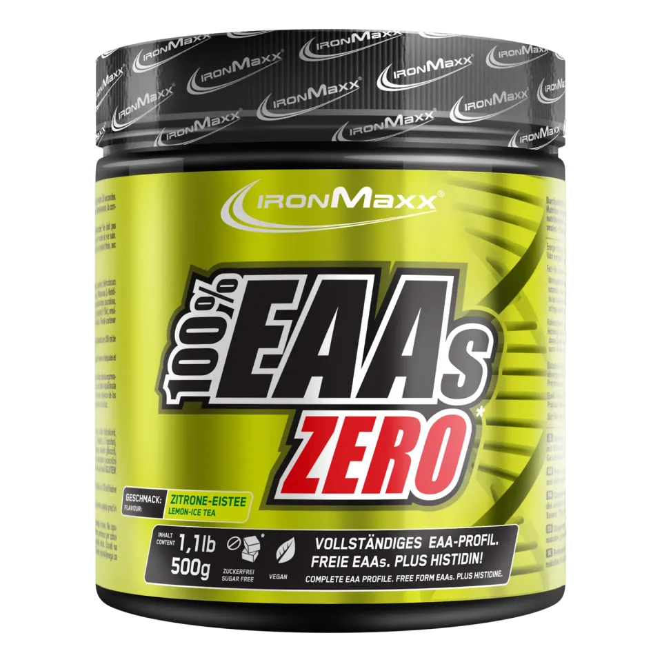 IronMaxx 100% EAAs Zero EAA Pulver Lemon Icetea 500g