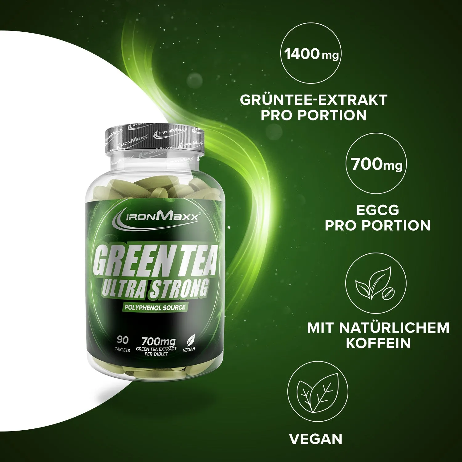 IronMaxx Hellfire Green Tea Ultra Strong Fatburner 90 Tabletten Grüntee