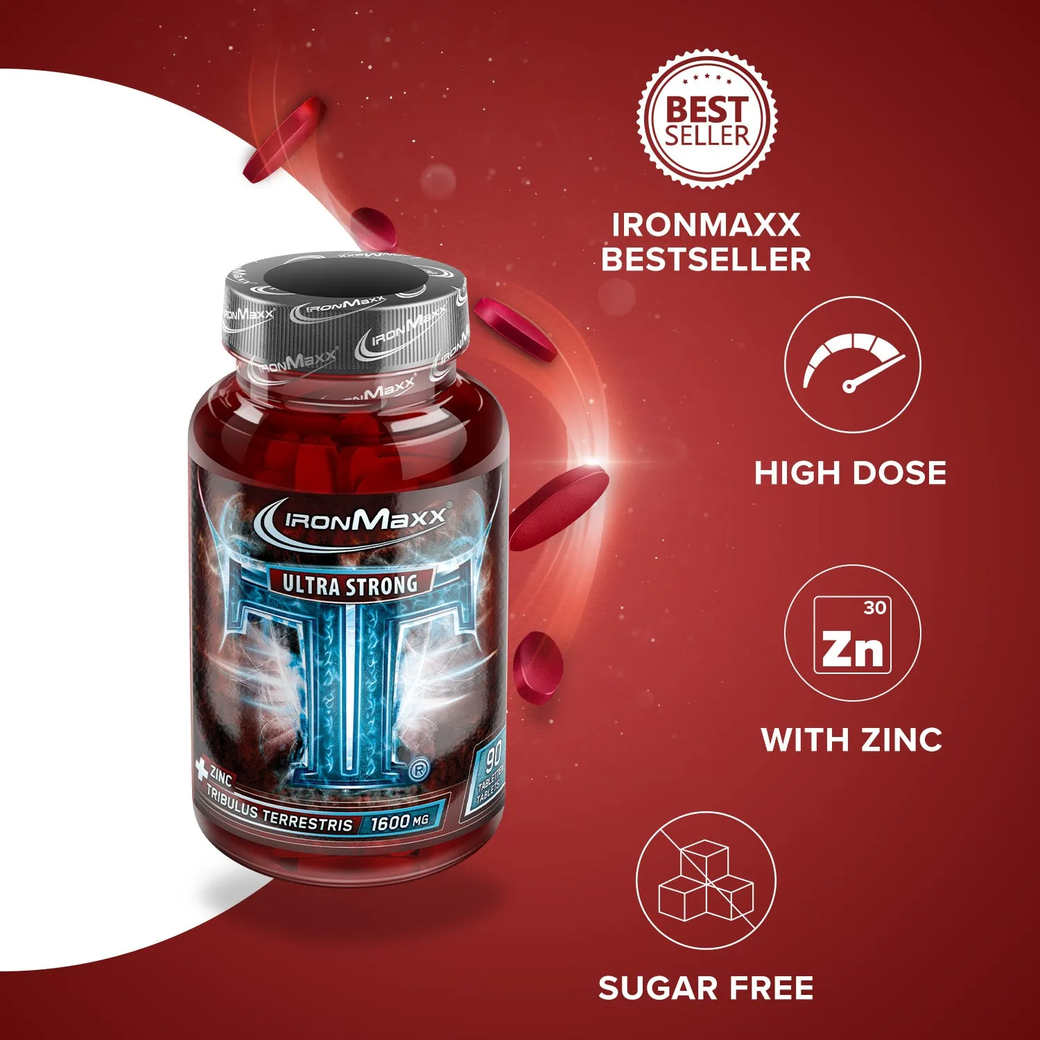 IronMaxx TT Ultra Strong Testo-Booster 90 Tabletten mit Zink