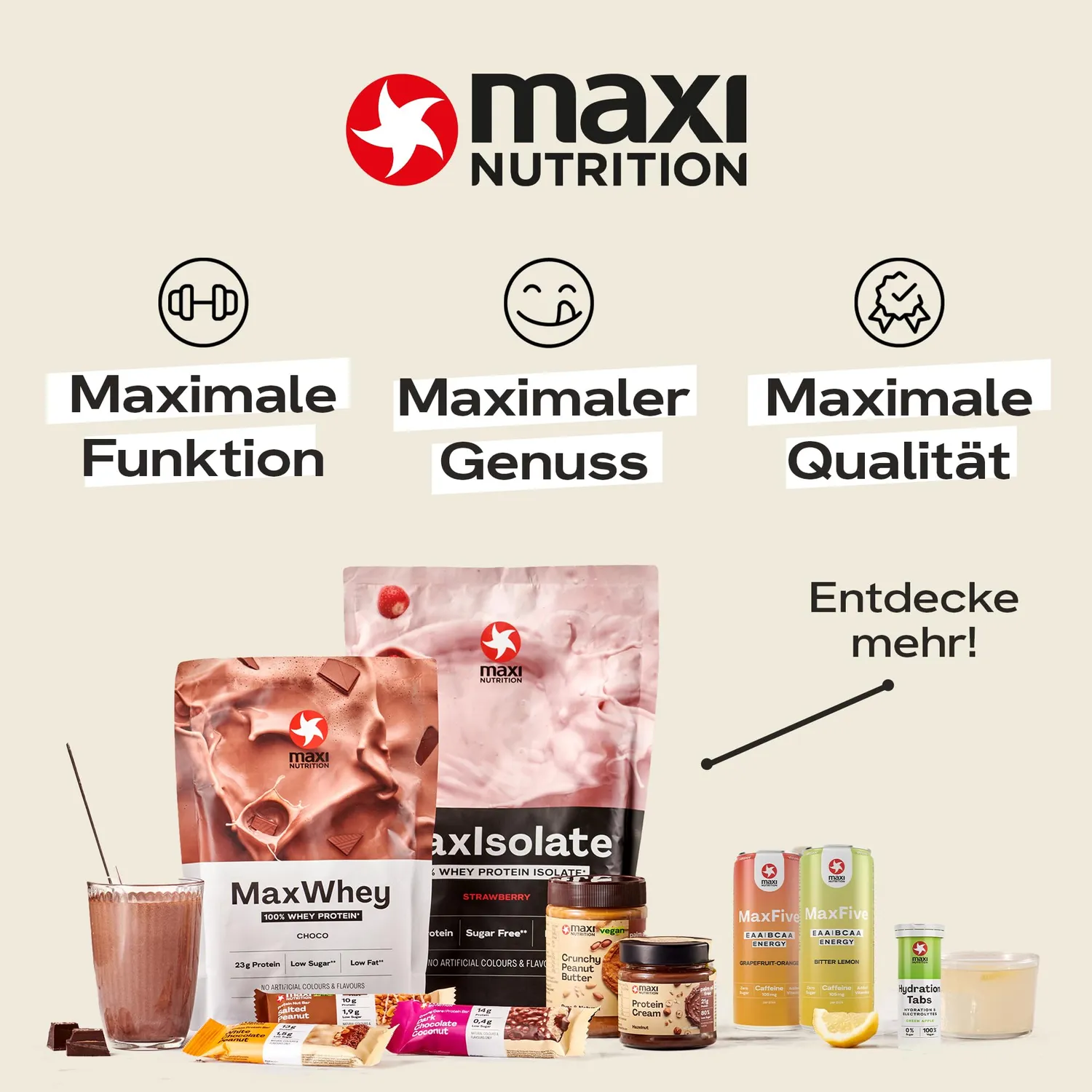 MaxiNutrition MaxWhey Proteinpulver Schokolade 420g 22g Eiweiß