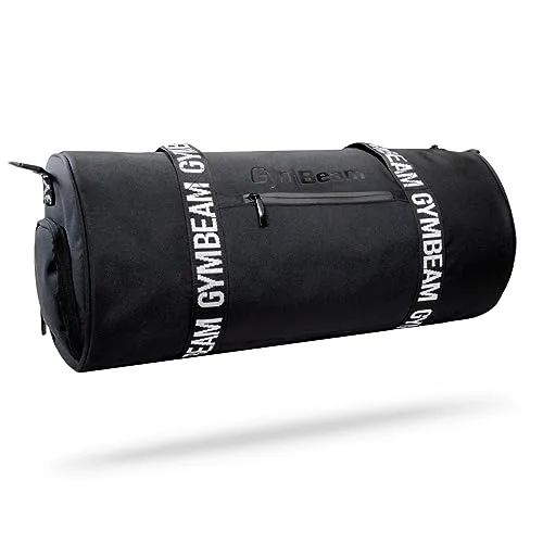 GymBeam Barrel Sporttasche schwarz mit Flaschennetz