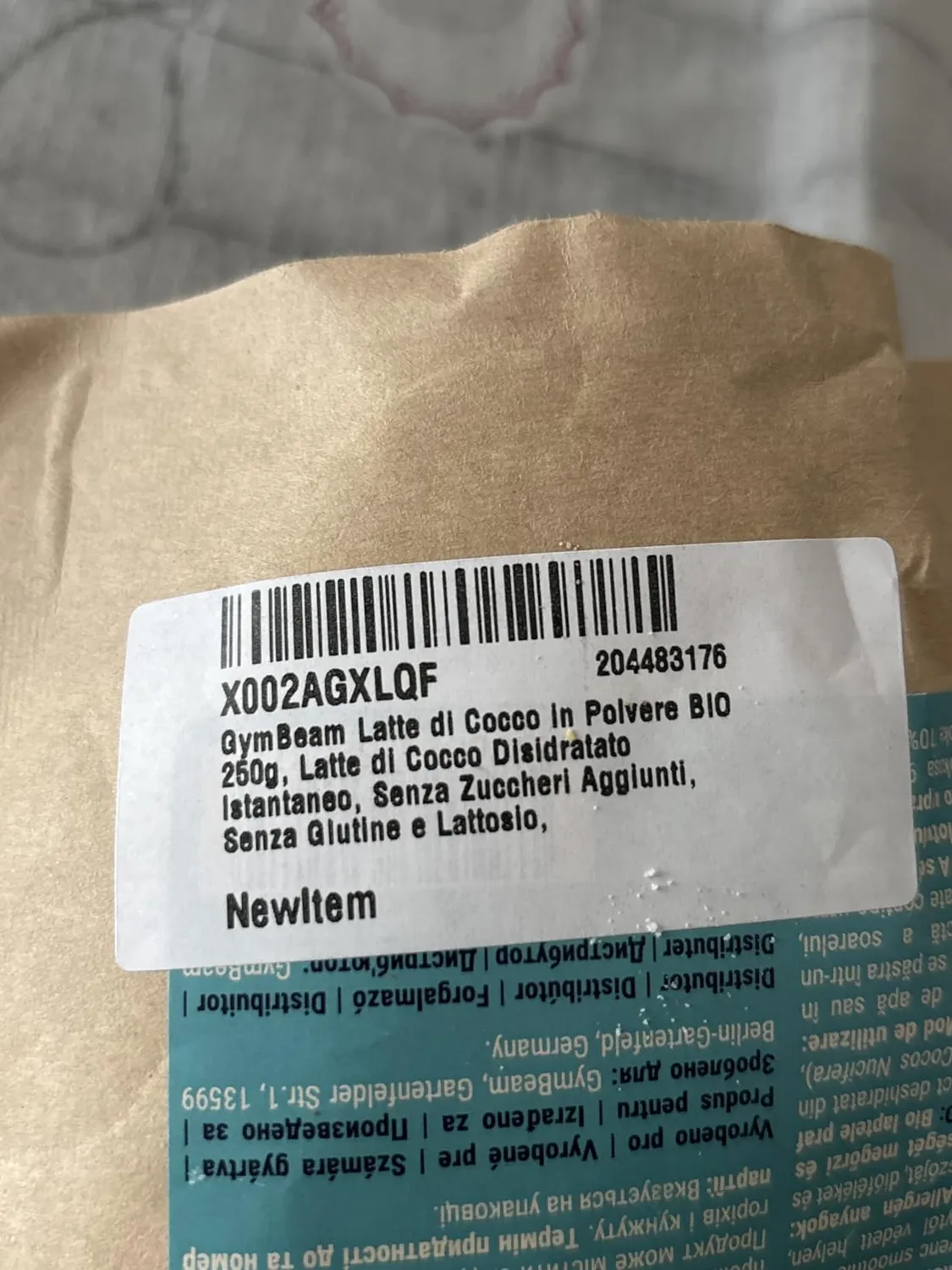 GymBeam Bio Kokosmilchpulver 250g vegan laktosefrei