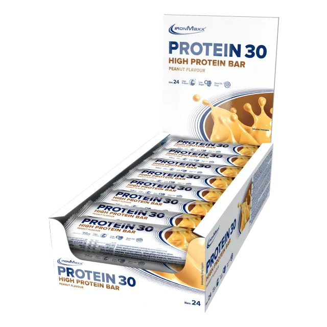 IronMaxx Protein 30 Proteinriegel Erdnuss 24x35g