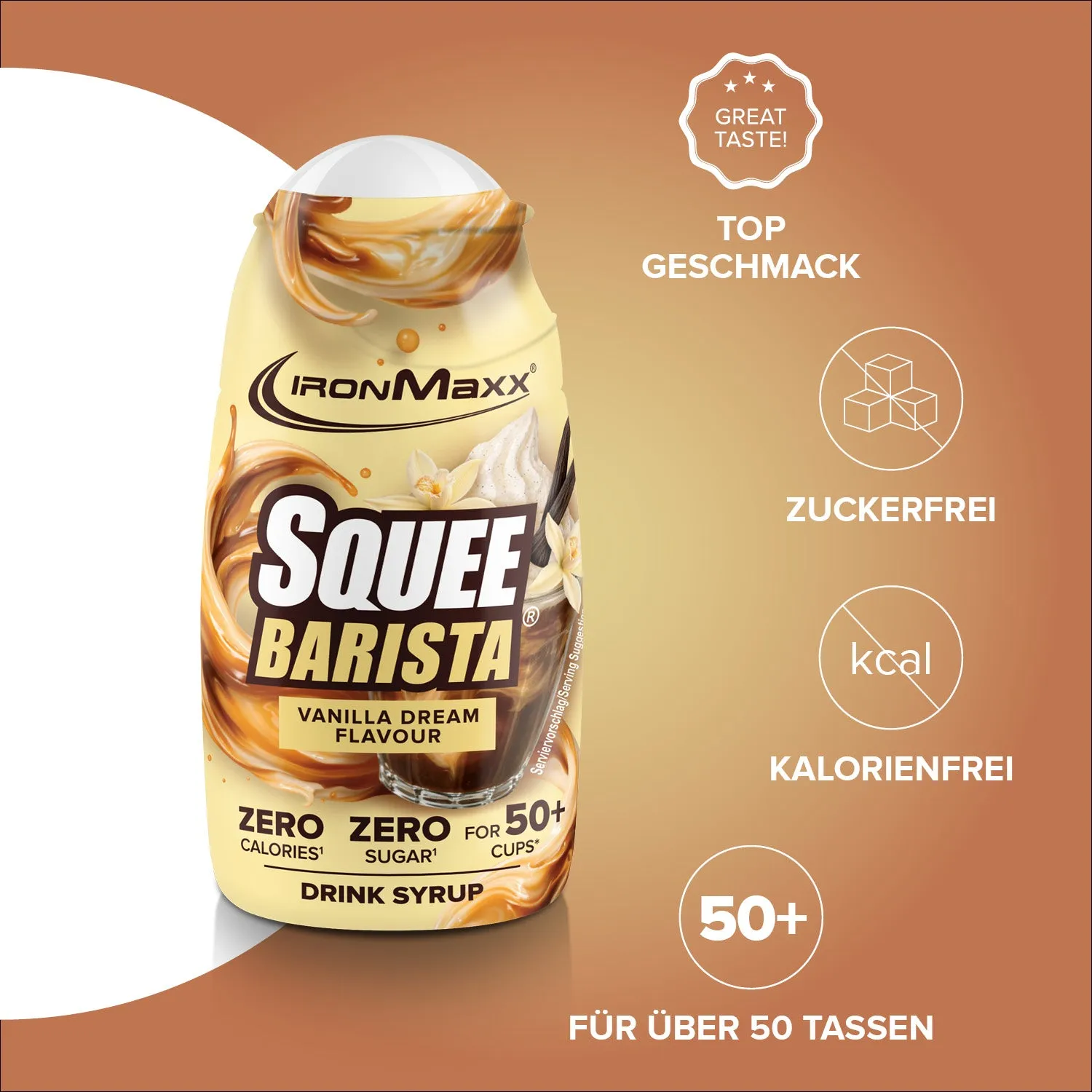 IronMaxx SqueeBarista Vanilla Dream Sirup 65ml zuckerfrei