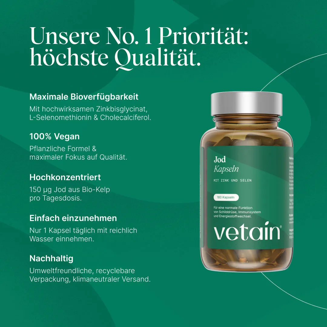 Vetain Jod-Komplex Kapseln 180 Kapseln mit Selen