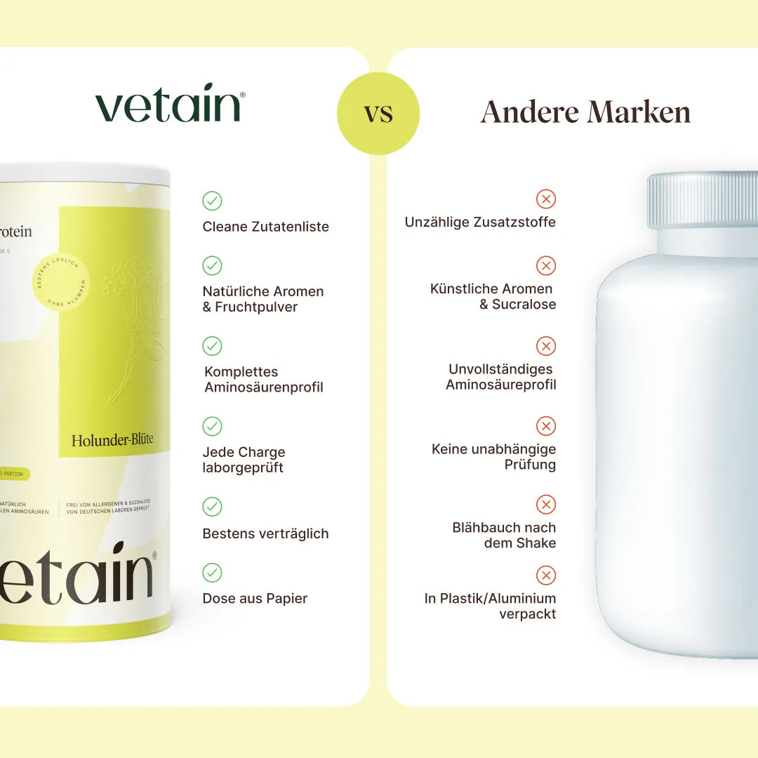 VETAIN Clear Vegan Clear Protein Holunder-Blüte 480g erfrischend