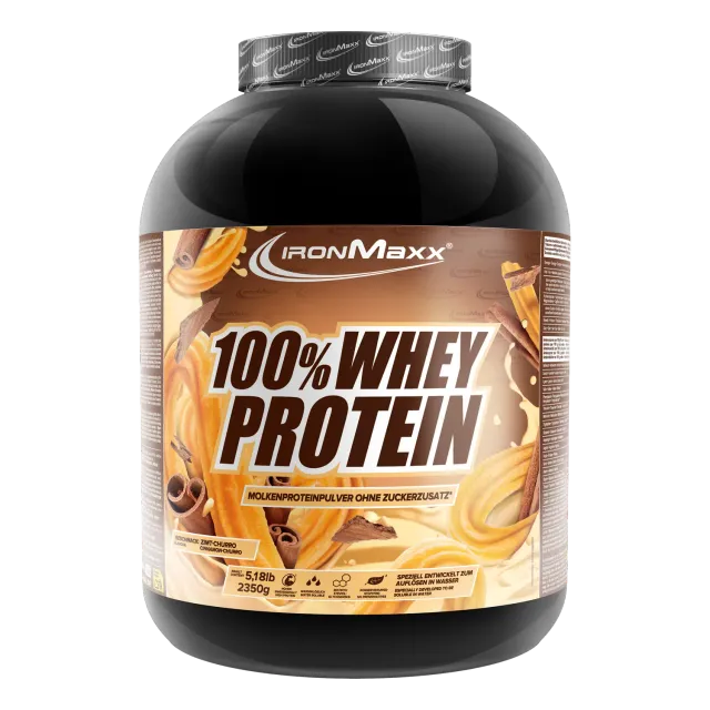 IronMaxx 100% Whey Proteinpulver 2350g Cinnamon Churro zuckerfrei