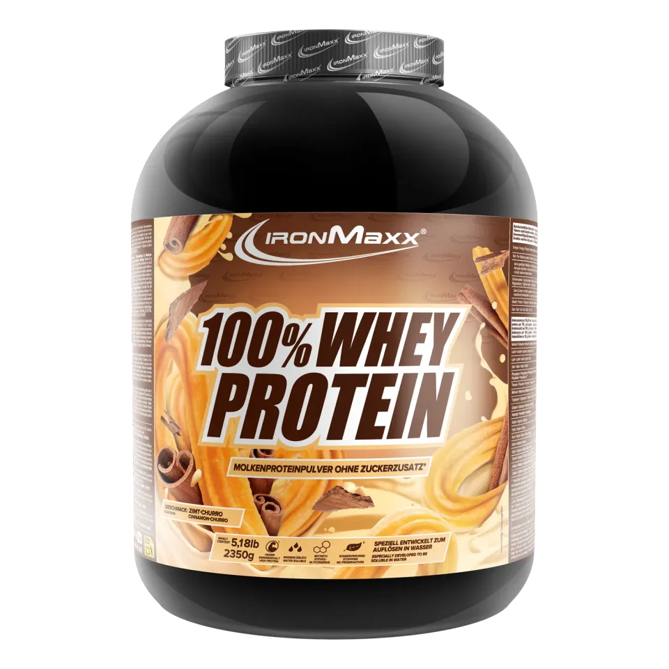 IronMaxx 100% Whey Proteinpulver 2350g Cinnamon Churro zuckerfrei