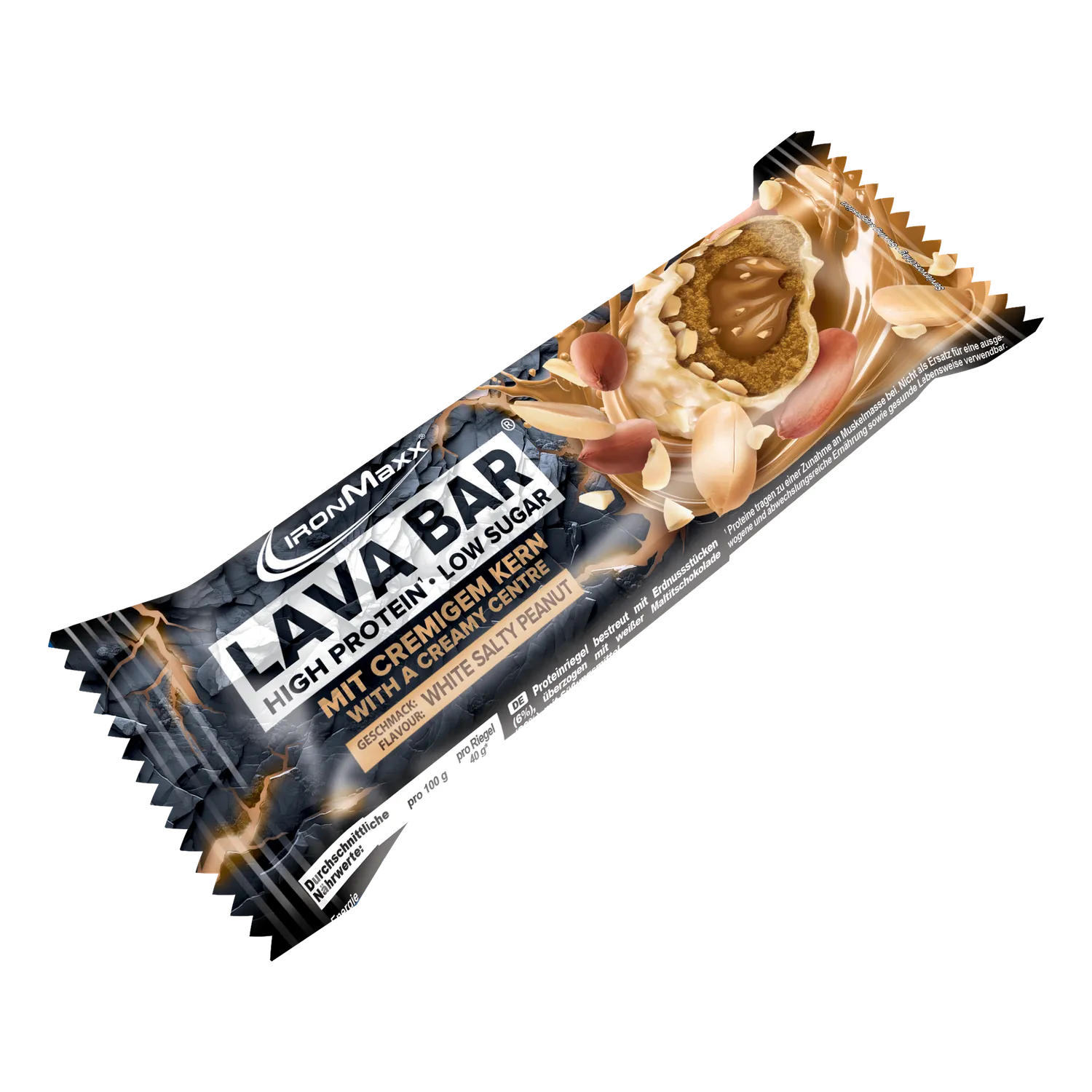 IronMaxx Lava Bar Proteinriegel 18x40g White Salty Peanut