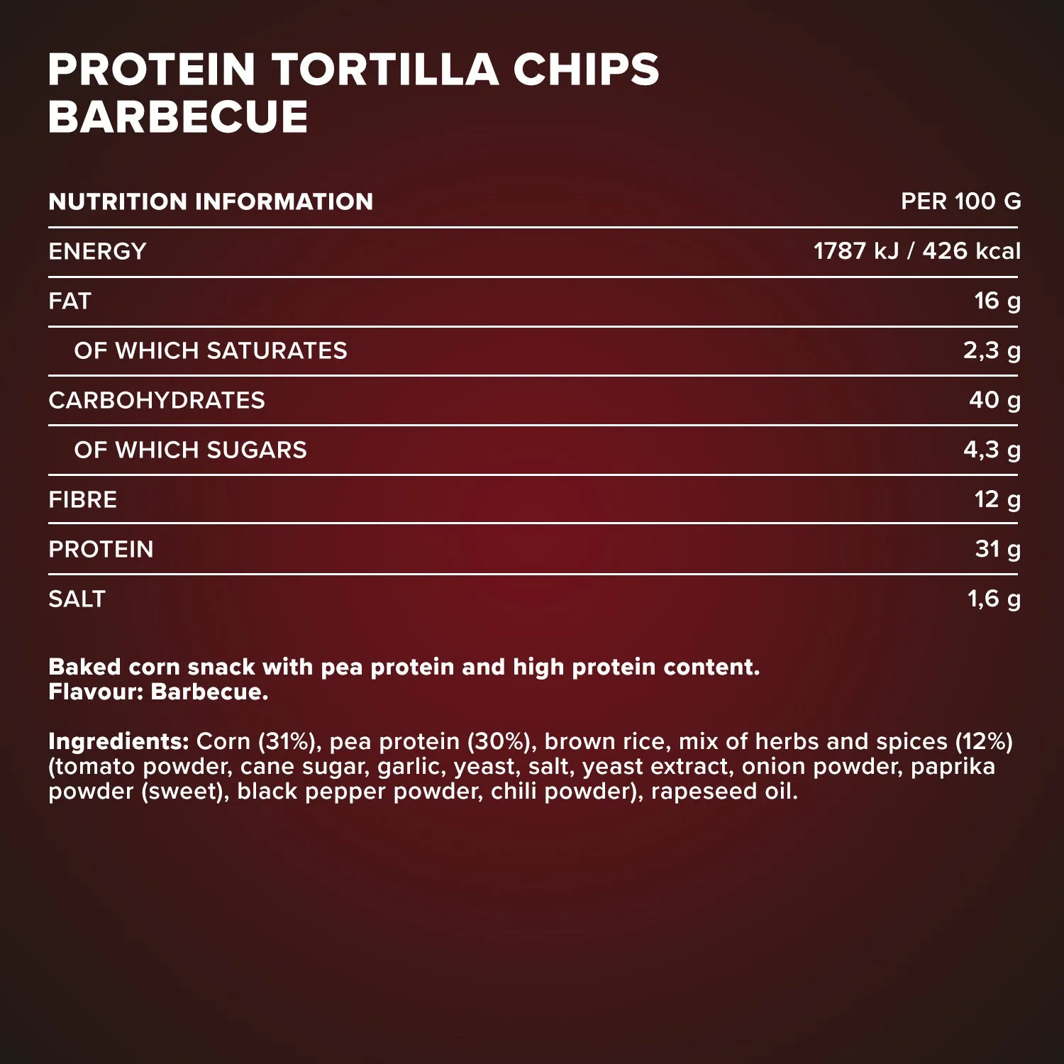 IronMaxx Tortilla Chips 1.0 Protein Chips 60g Barbecue glutenfrei