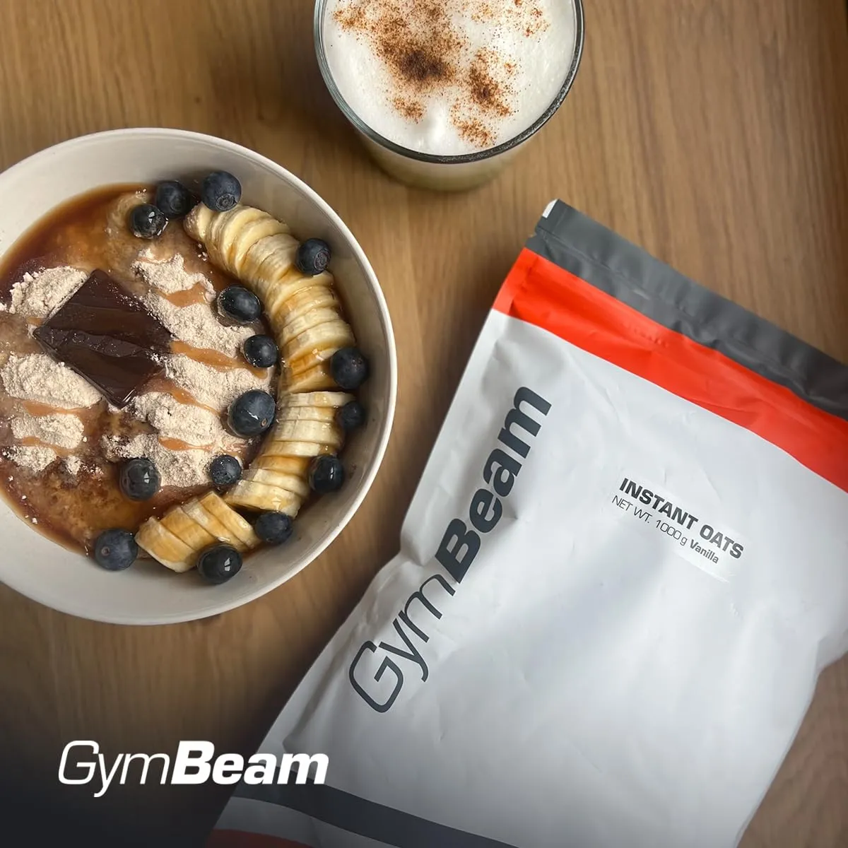 GymBeam Instant Haferflocken Chocolate 1000 g vegan