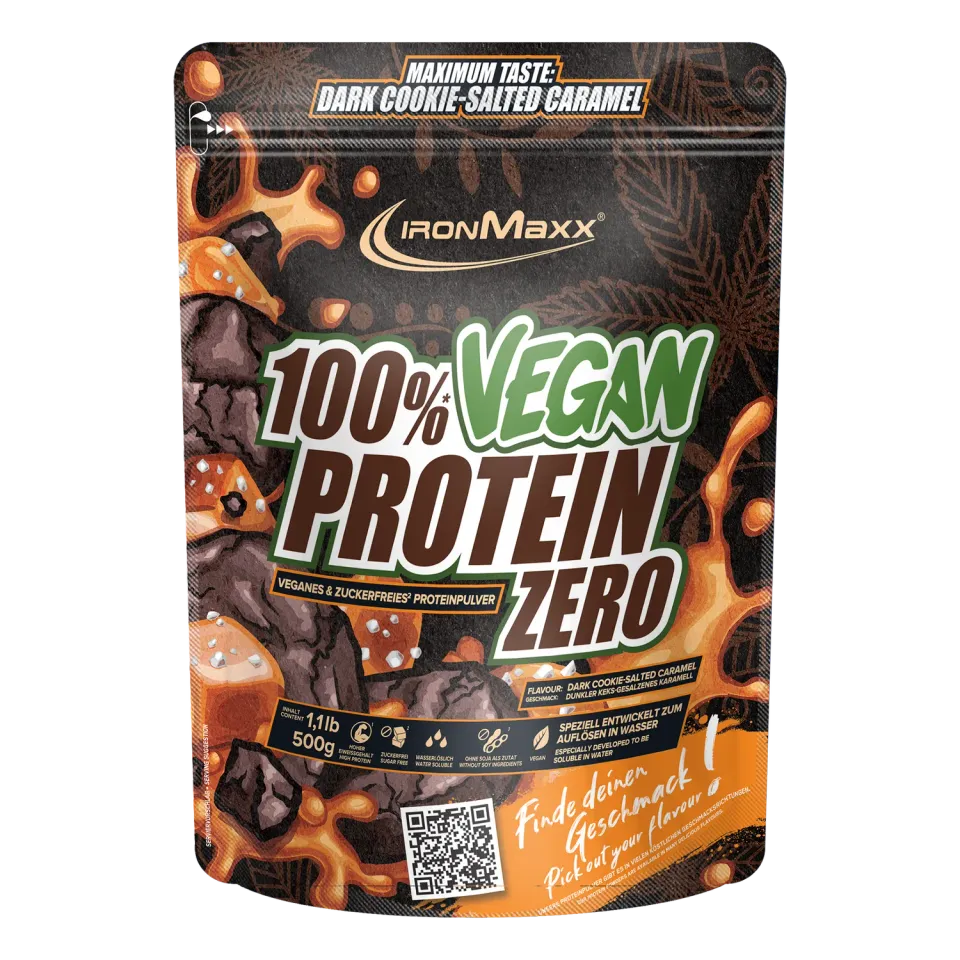 IronMaxx 100% Vegan Protein Zero Pulver 500g Cookie Caramel