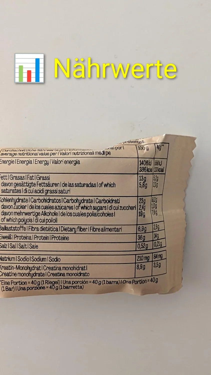MaxiNutrition Kreatin Bar Riegel Schoko Pistachio 16x40g 3,5g Kreatin