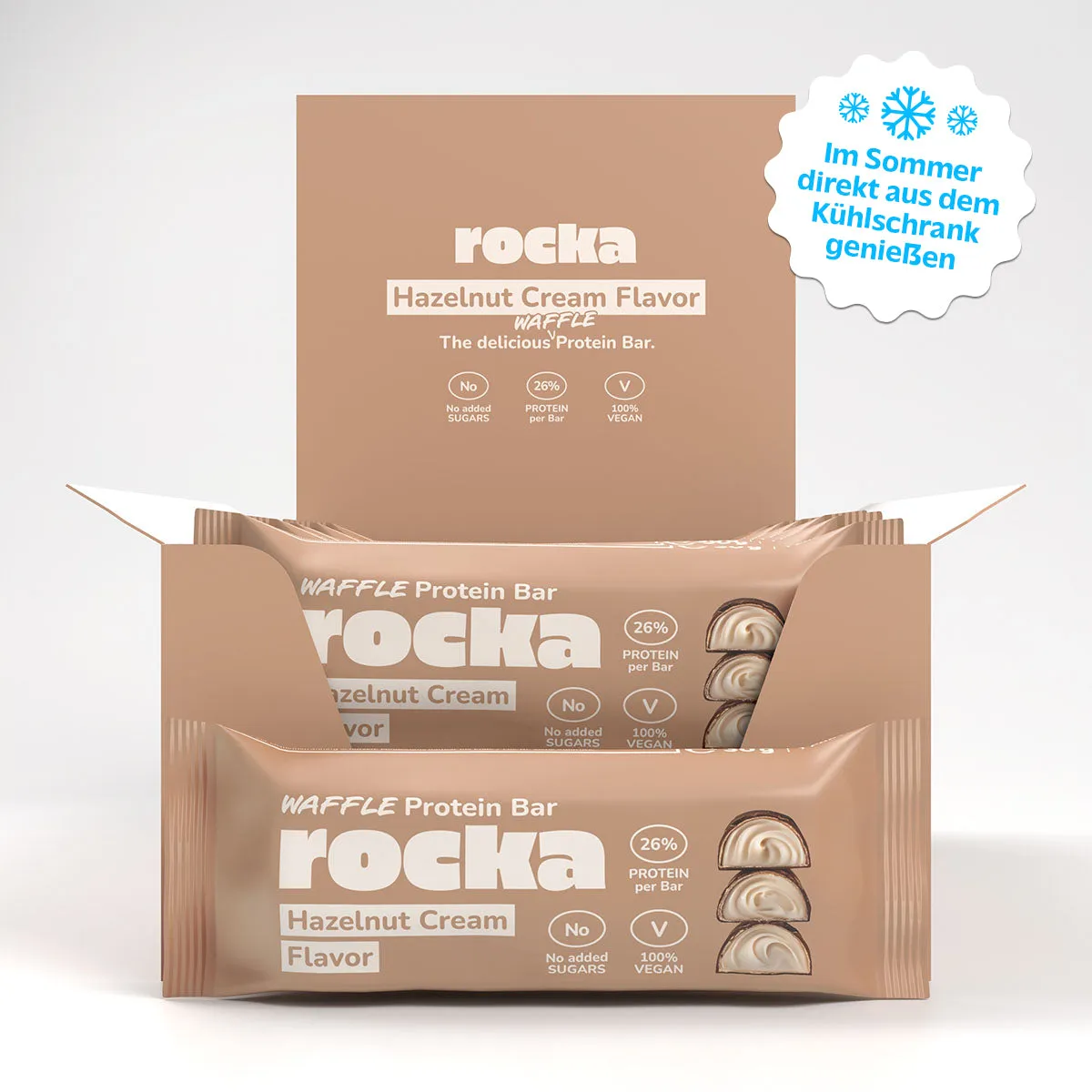 Rocka Waffle Proteinriegel Pistachio Cream 6er Box zuckerfrei