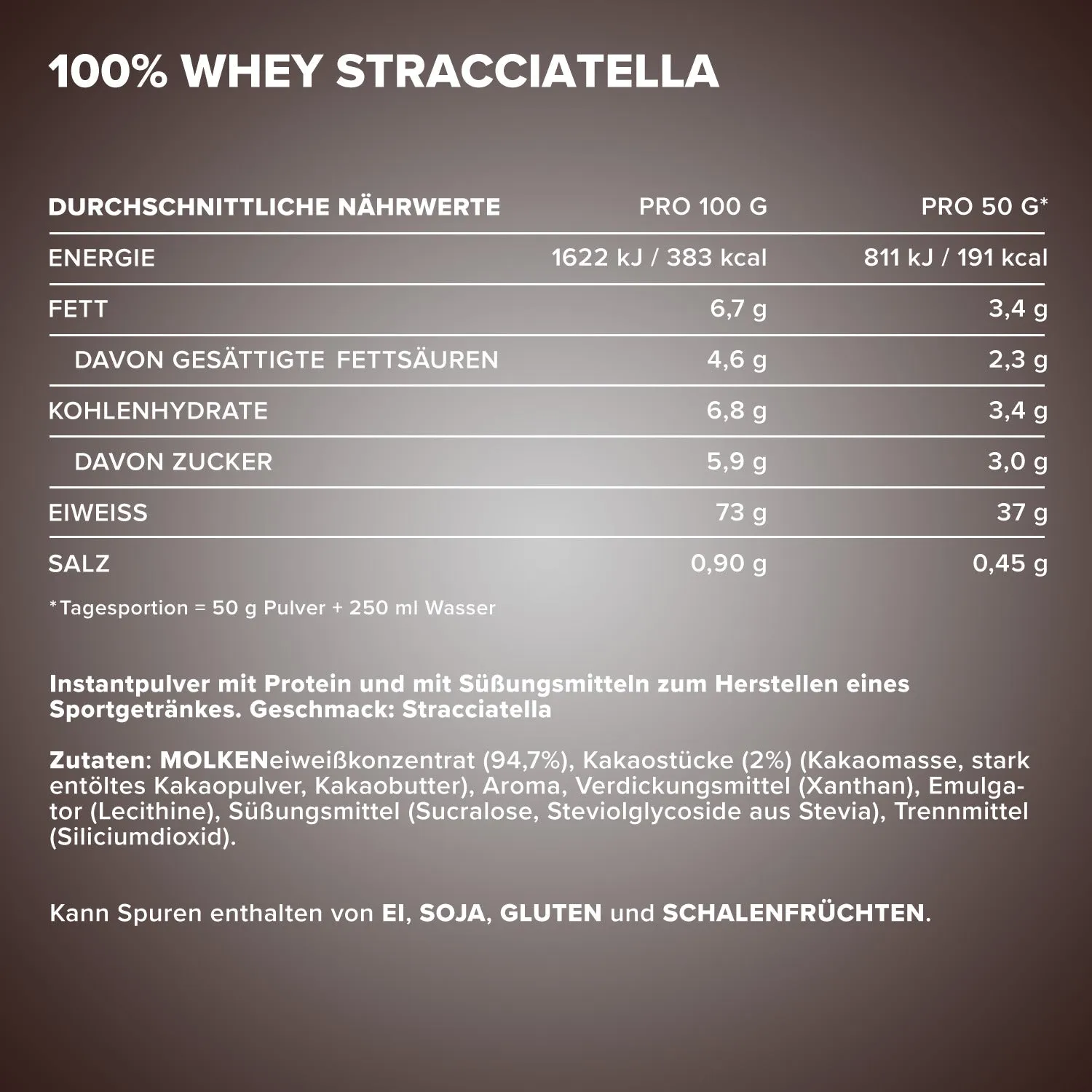 IronMaxx 100% Whey Protein Pulver 900g Stracciatella 80% Eiweiß