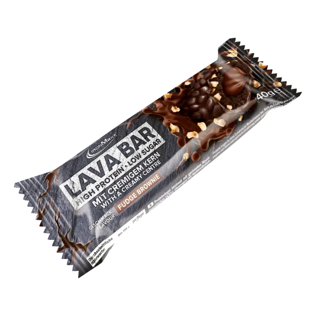 IronMaxx Lava Bar Fudge Brownie Proteinriegel 40g zuckerarm