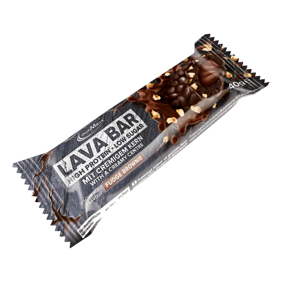 IronMaxx Lava Bar Fudge Brownie Proteinriegel 40g zuckerarm