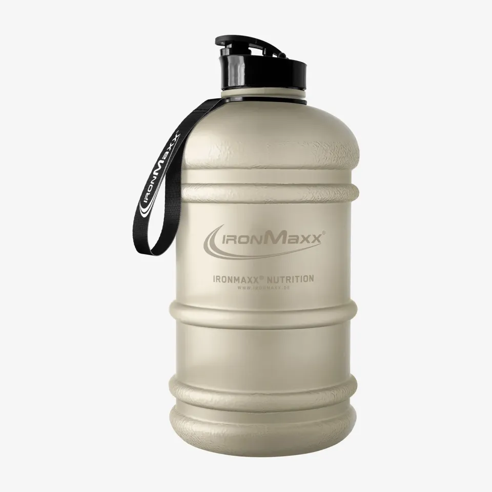 IronMaxx Water Gallon Trinkflasche Sandstone Beige 2200ml BPA-frei