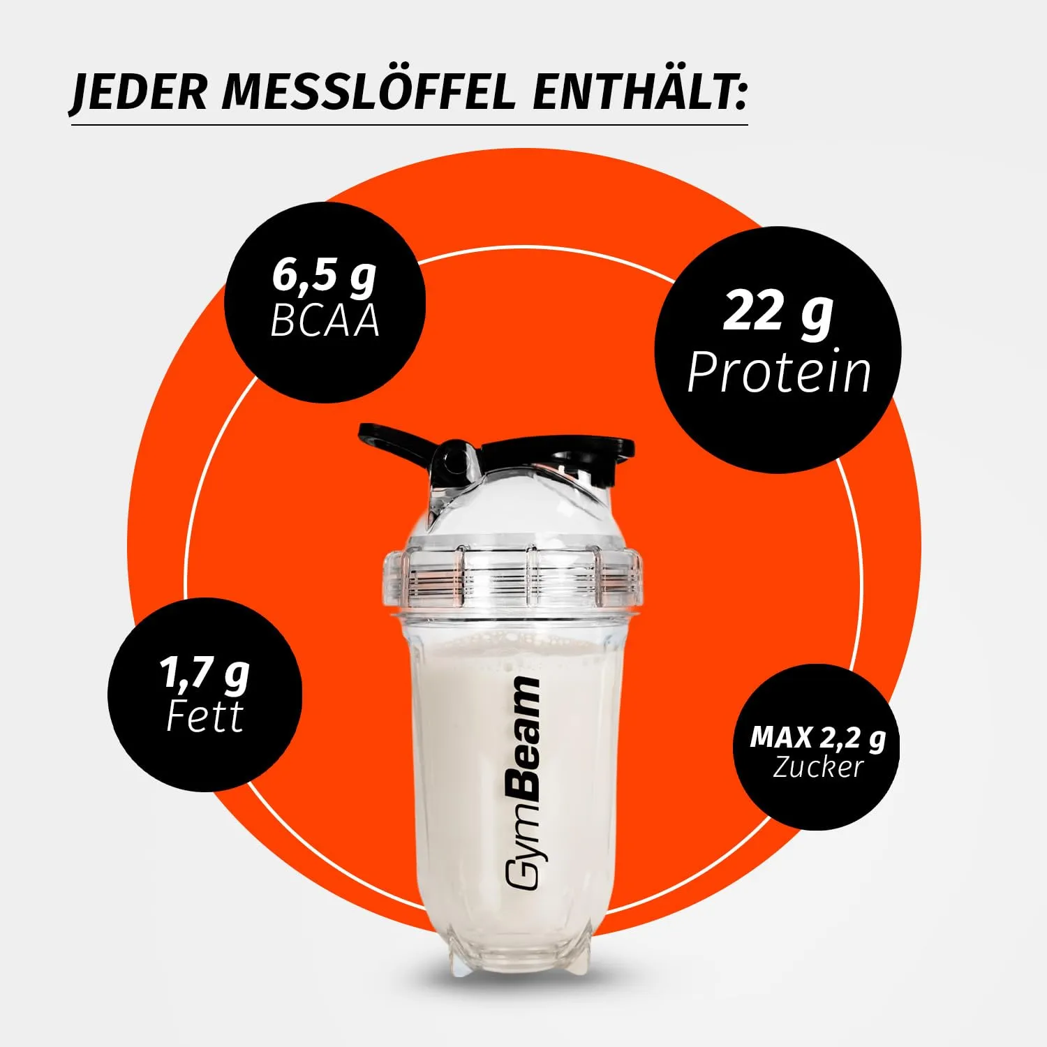 GymBeam Just Whey Proteinpulver Vanille 1000 g mit DigeZyme