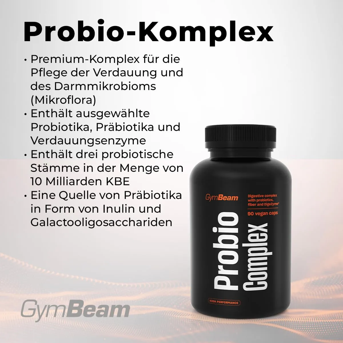GymBeam Probio-Komplex Kapseln 90 Stück für Verdauung