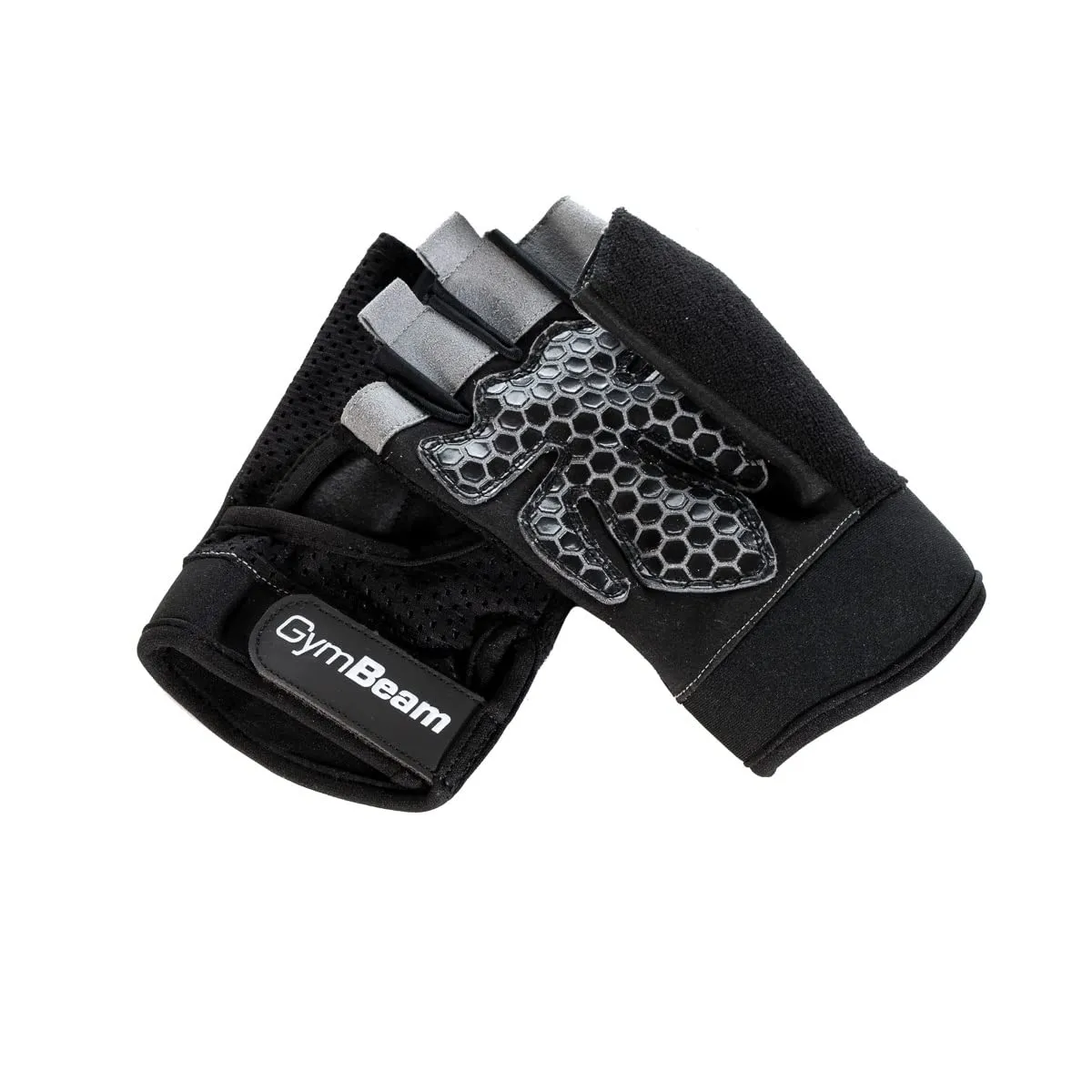 GymBeam Grip Black Fitnesshandschuhe Anti-Rutsch atmungsaktiv
