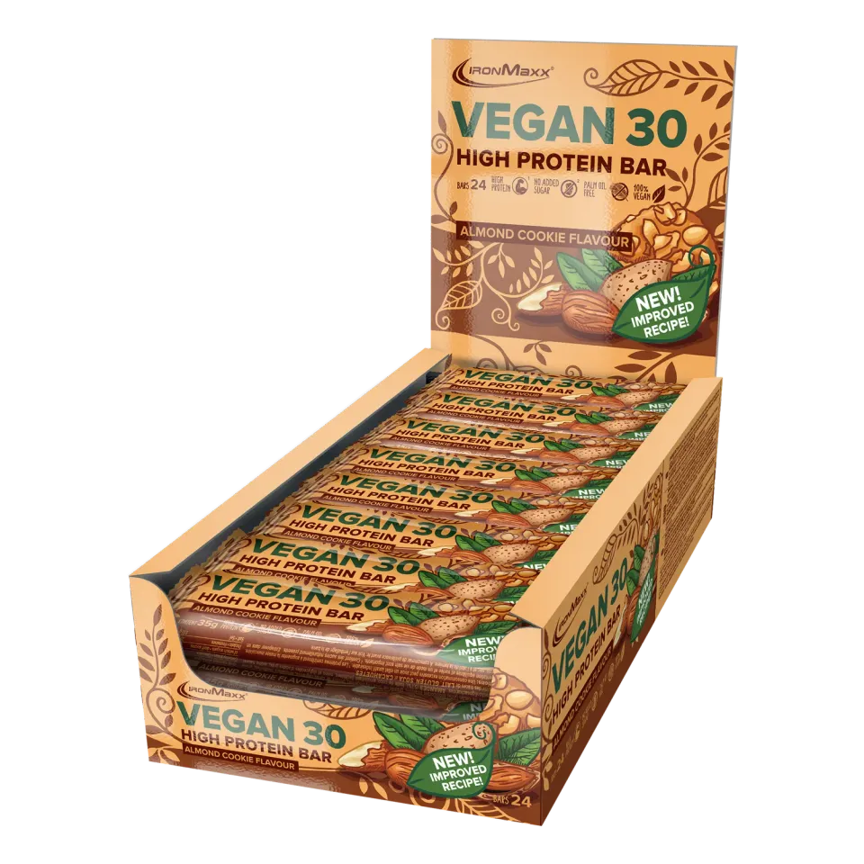 IronMaxx Vegan 30 Proteinriegel Almond Cookie 24x35g vegan