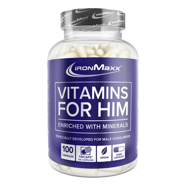 IronMaxx Vitamins for Him Multivitamin 100 Kapseln für Männer