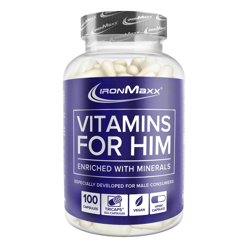 IronMaxx Vitamins for Him Multivitamin 100 Kapseln für Männer
