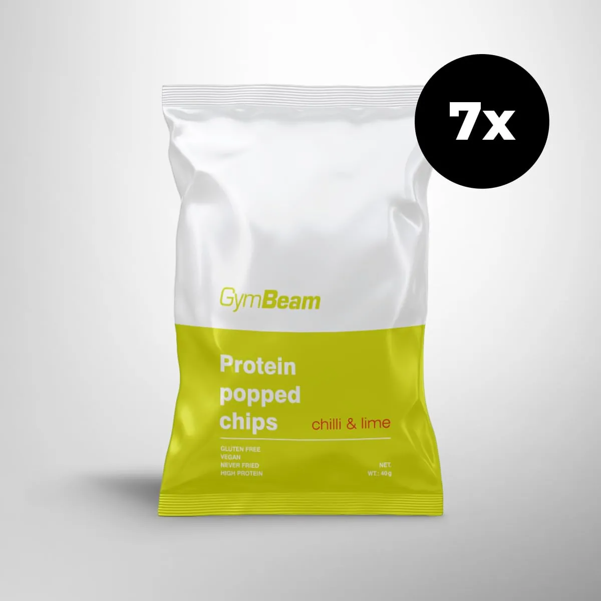 GymBeam Protein Chips Protein-Chips Chilli & Lime 7x40g glutenfrei