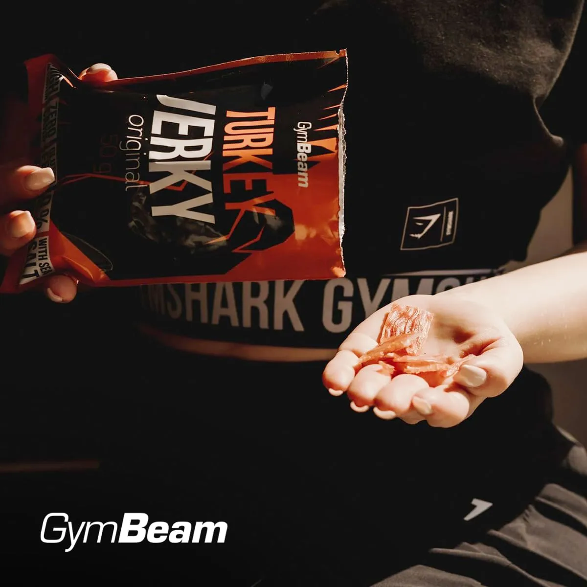 GymBeam Turkey Jerky Protein Snack 50 g Pute